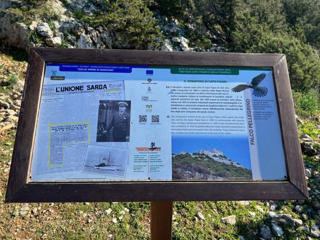 Infographics on the trail for Capo Figari