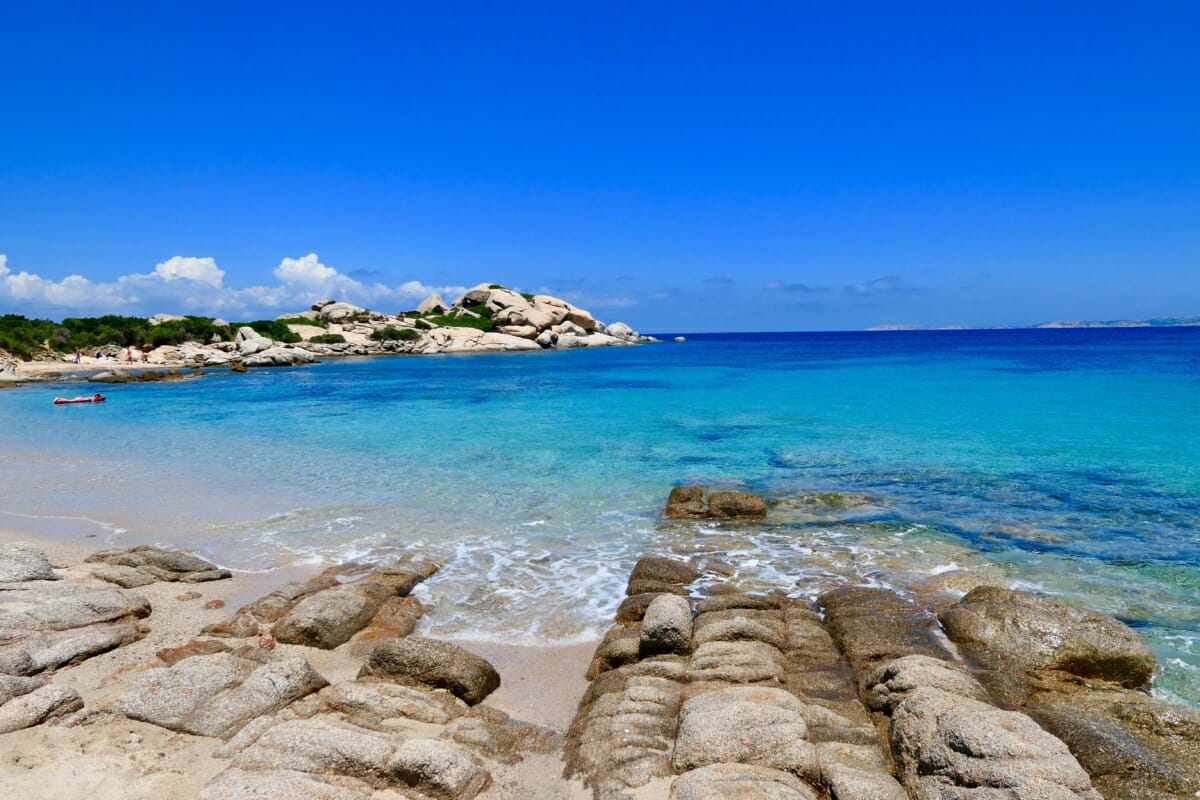 Strand mit Granitfelsen Capo Testa Santa Teresa Gallura