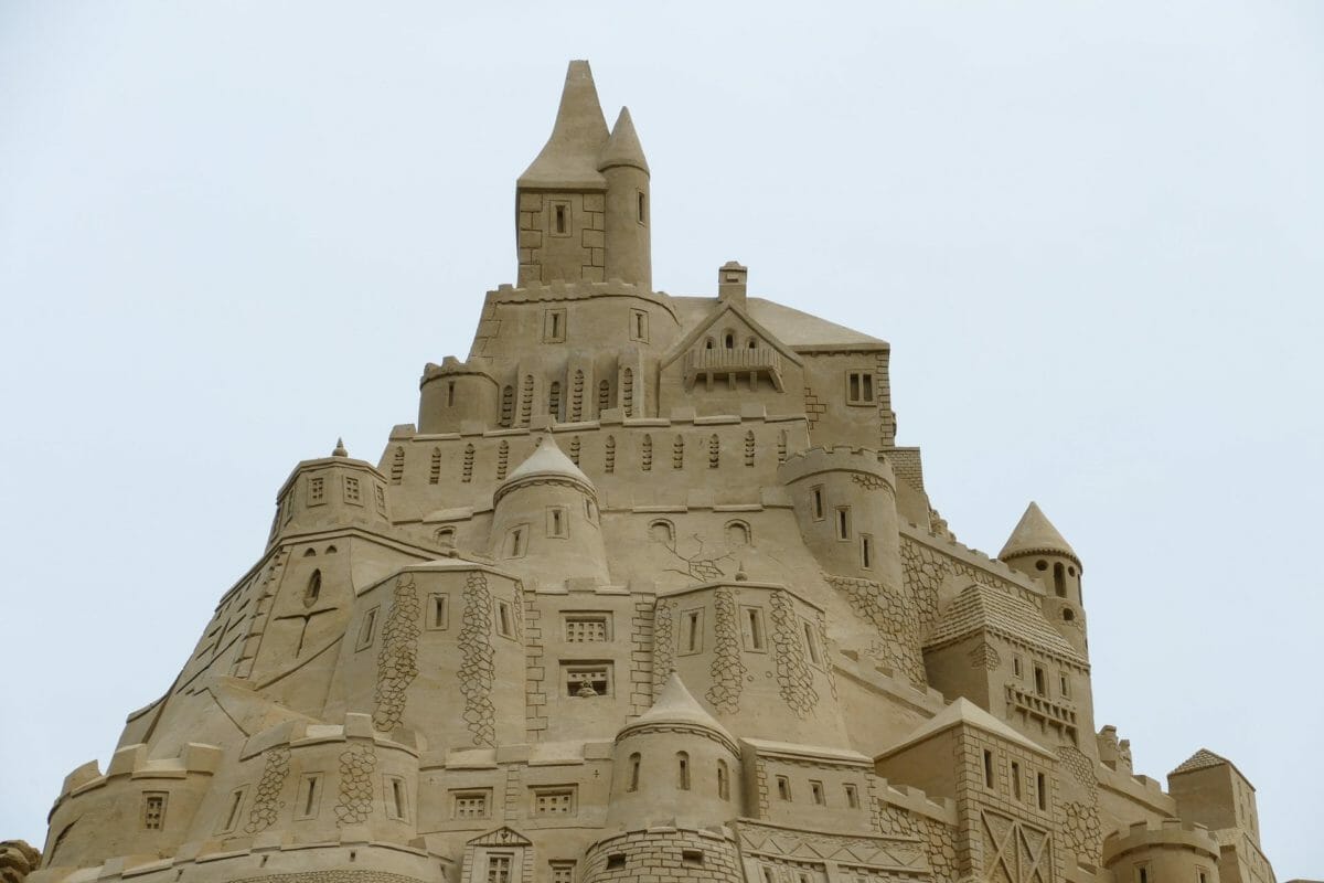 Plat et plat Château de sable