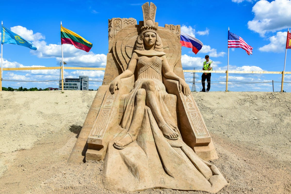 Reine Cléopâtre Sculpture de sable