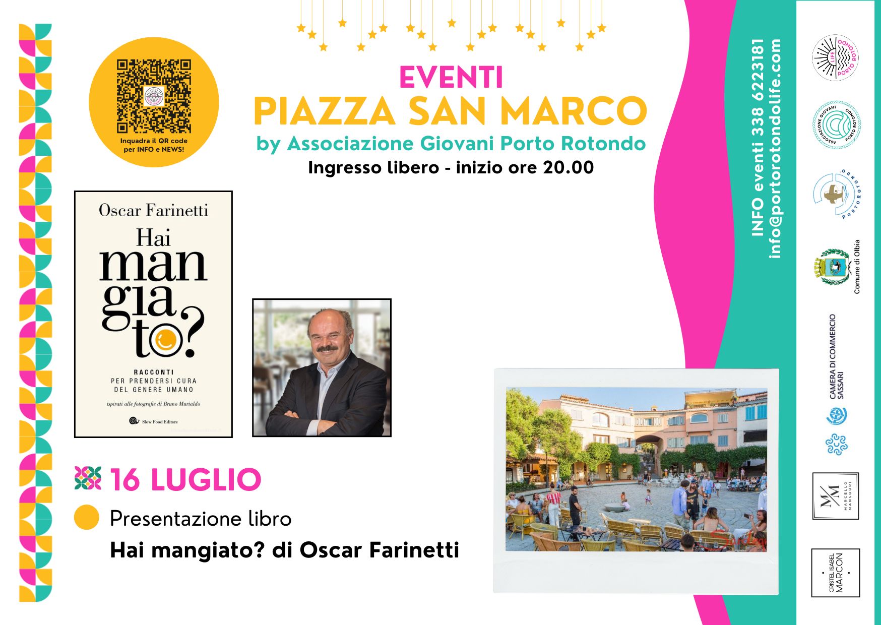 Presentazione Libro Di Oscar Farinetti – Porto Rotondo – 16/07/2025