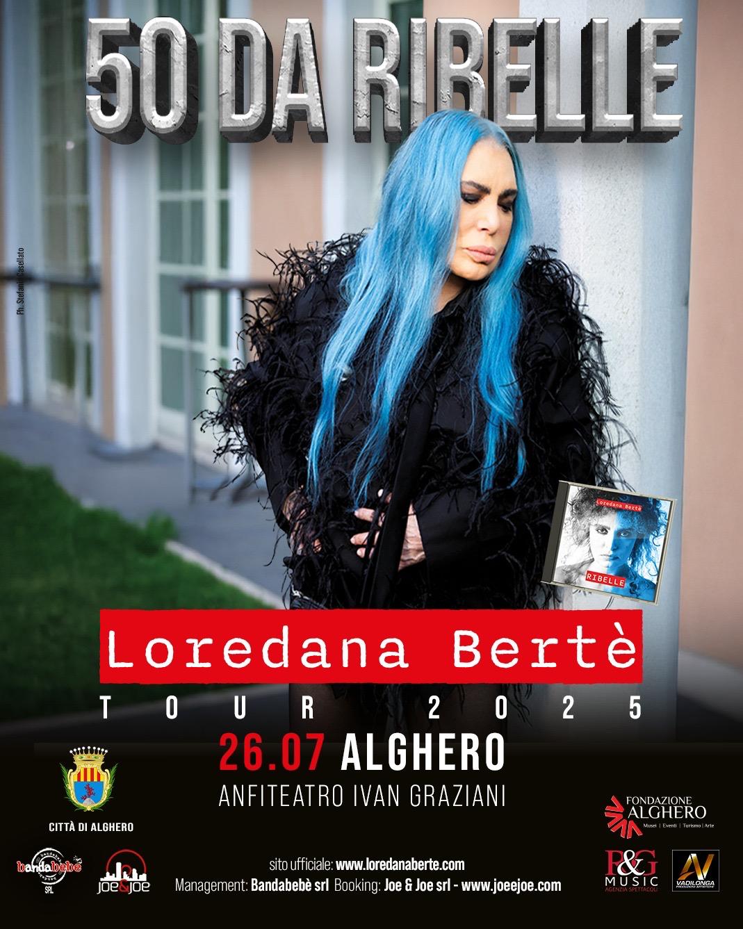 Concerto Loredana Bertè – 50 Da Ribelle Tour 2025 – Alghero – 26/07/2025